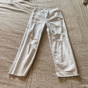 Wild fable highest rise straight jean white distressed
